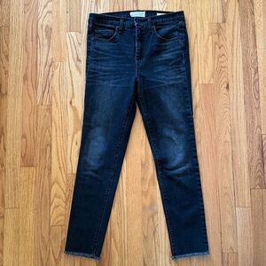 Nili Lotan sz 28 Dark Wash Basalt High-Waisted Skinny Jeans cut #1825 great cond